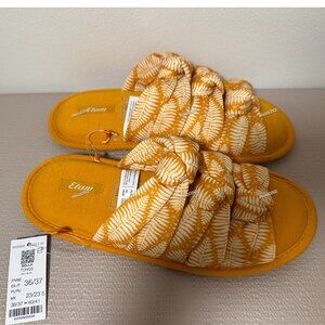 NEW etam cotton orange slippers size 36/37